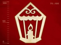 Фигурка Фонарик-1 резной, размер 75х100мм, ПОЛНОЦВЕТ