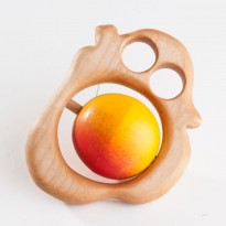Погремушка с горохом и бубенцами Спелая груша, ТМ "Леснушки"
